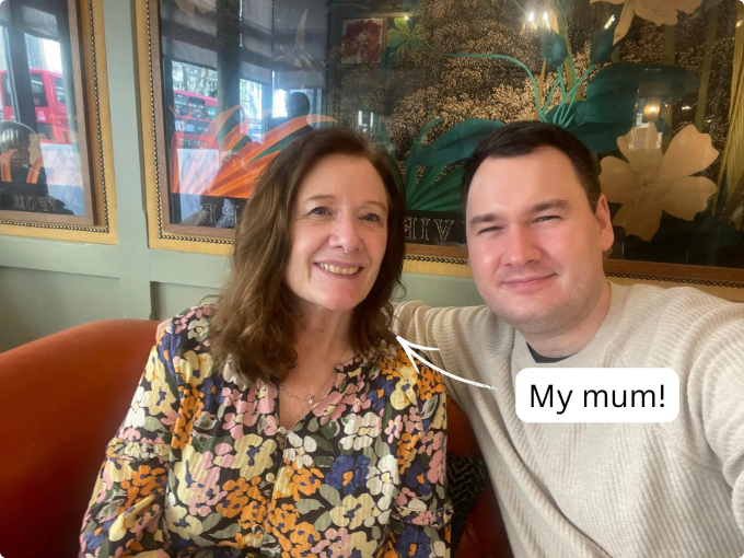 Dr. James Kilgour with his mother Gaynor